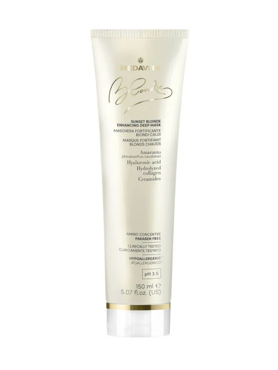 Masca blondie pentru blonduri calde cu acid hialuronuc,colagen,ceramide -150 ml